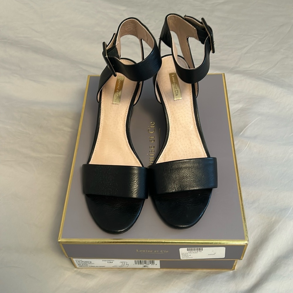 Louise et Cie leather wedge sandals